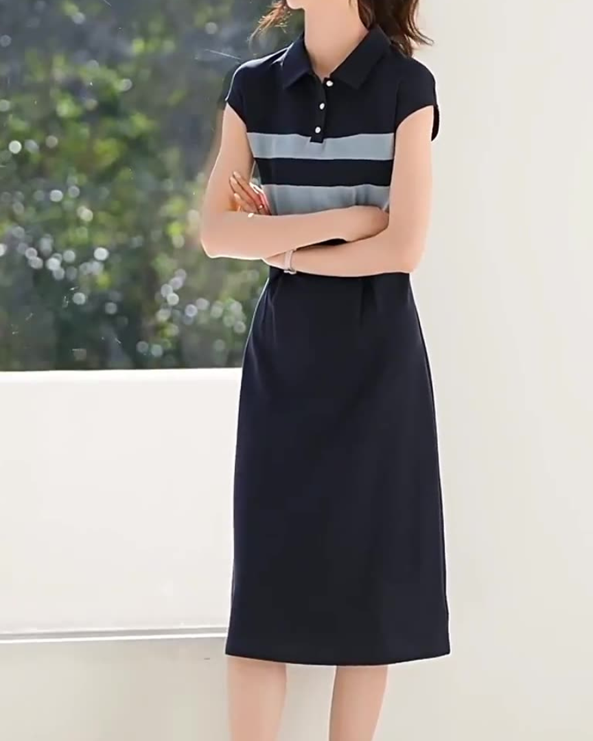 Serena Line Polo Midi Dress