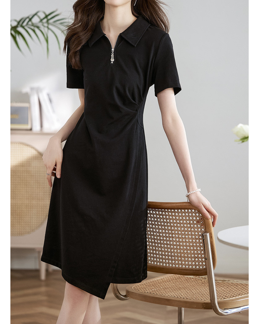 Romi Zip Curve Polo Dress