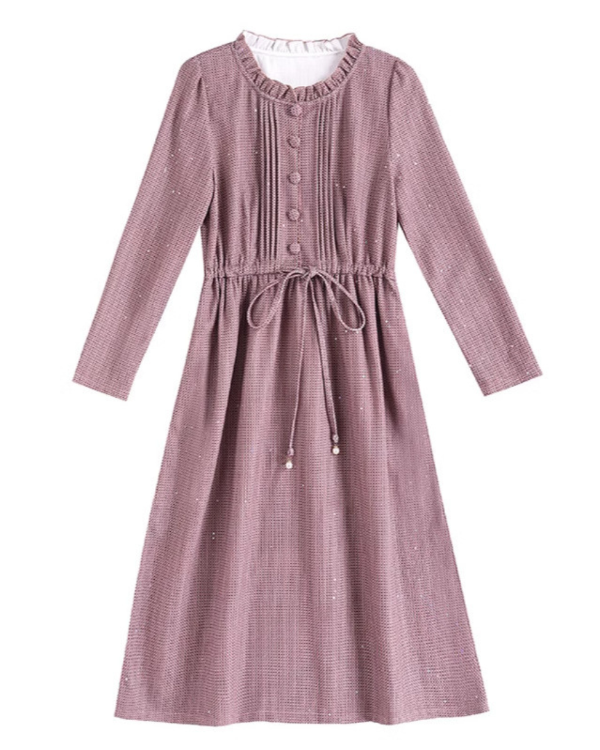Lyra Dot Ruche Waist Dress