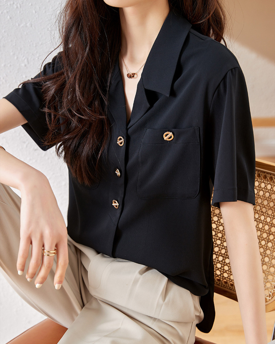 Mara Polished Pocket Shirt
