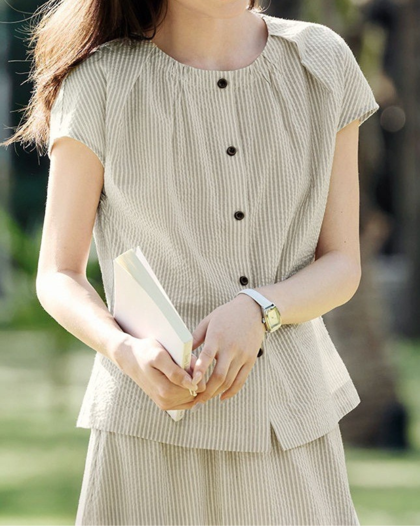 Aurelia Calm Stripe Two-Piece Set