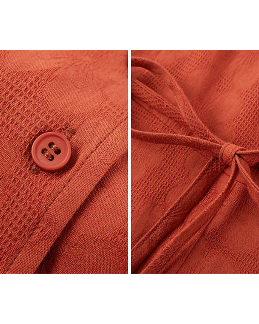 Mira Clay Bloom Cotton Dress