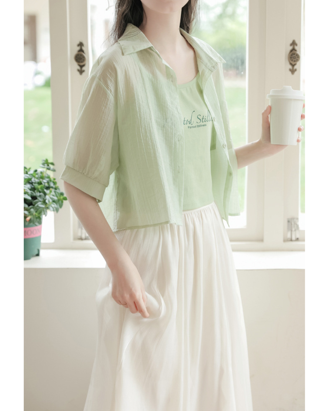 Lila Layered Voile Skirt Set