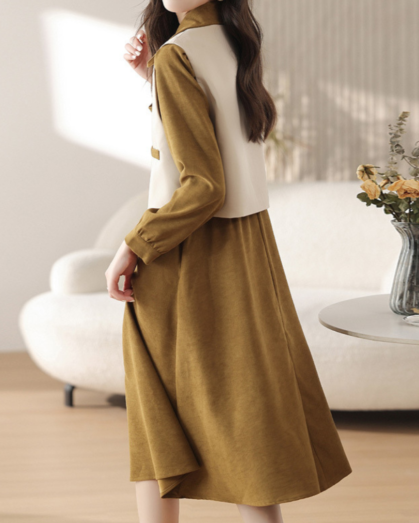 Ivette Layered Collar Set Dress