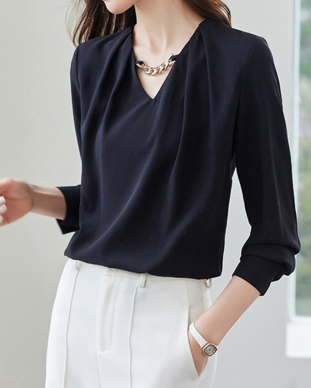 Nora Satin Twist Blouse