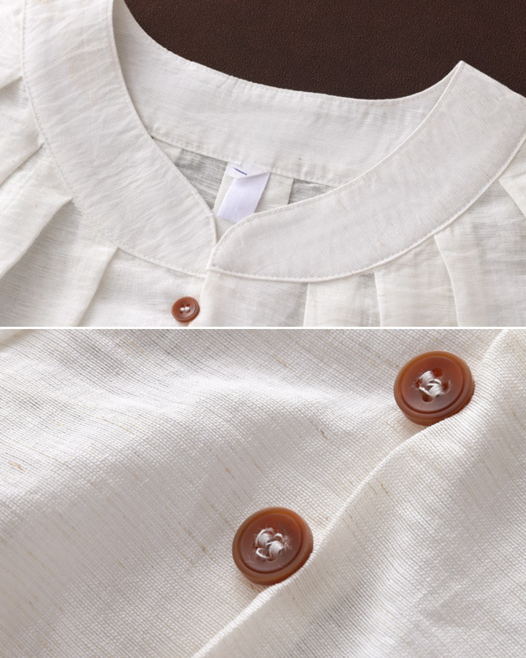 Evelyn Pleat Button Blouse