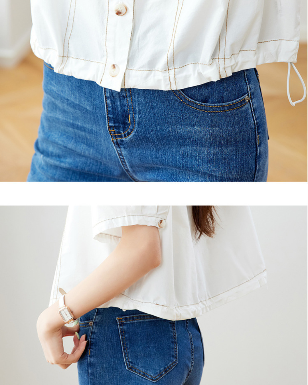 Vera Clean Utility Crop Shirt