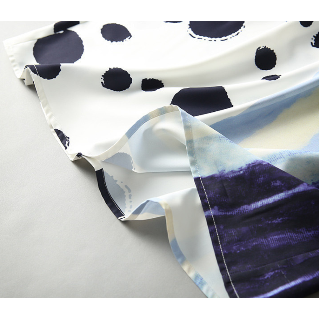 Azure Flow Ink Dot Dress