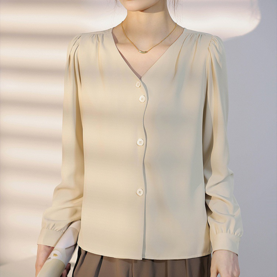 Mira Ease Wave Button Blouse