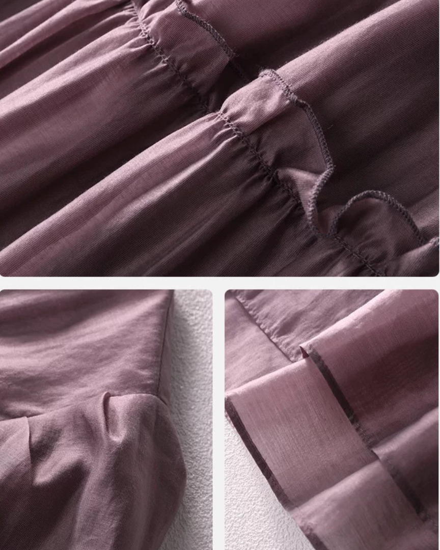 Lilac Tiers Calm Cotton Dress