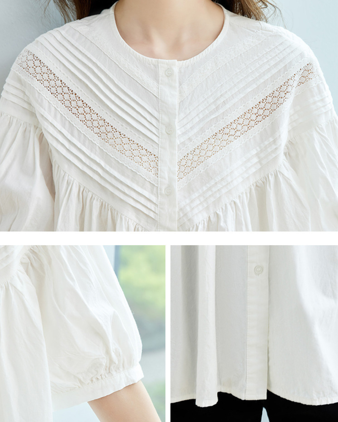 Mabel Calm Pleat Blouse
