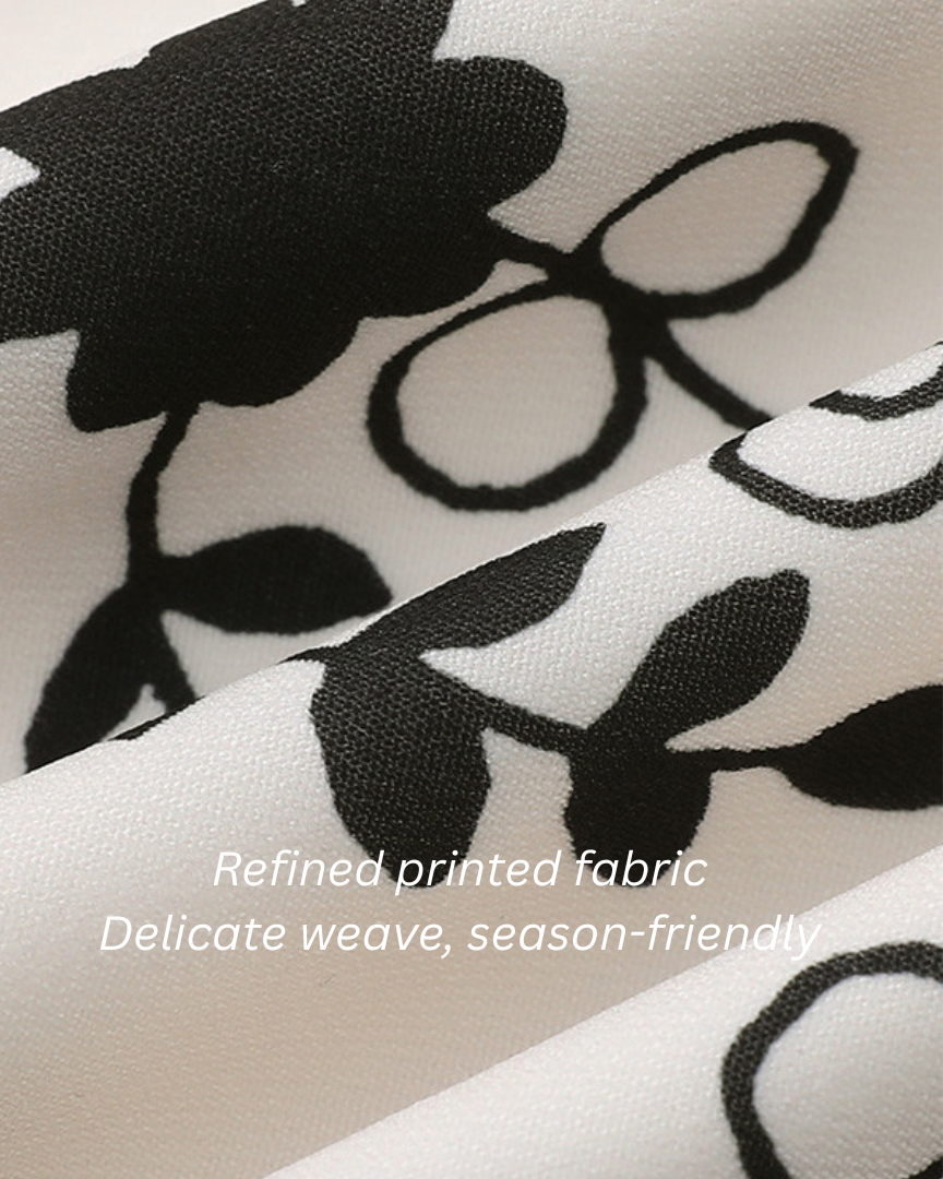 Noir Flora Stitch Midi Dress
