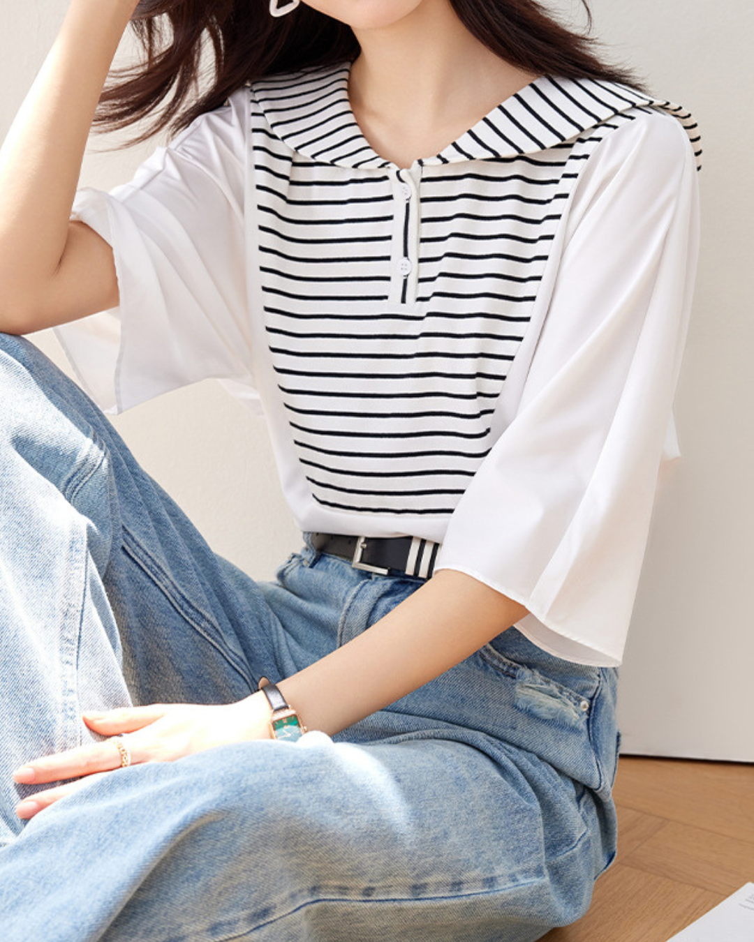 Lila Sailor Stripe T-Shirt