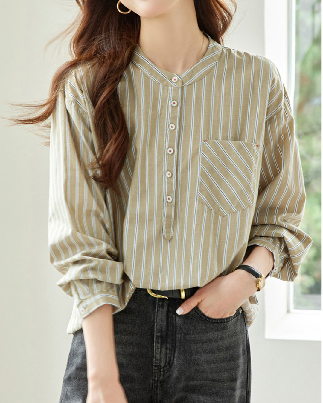 Amara Ease Stripe Shirt