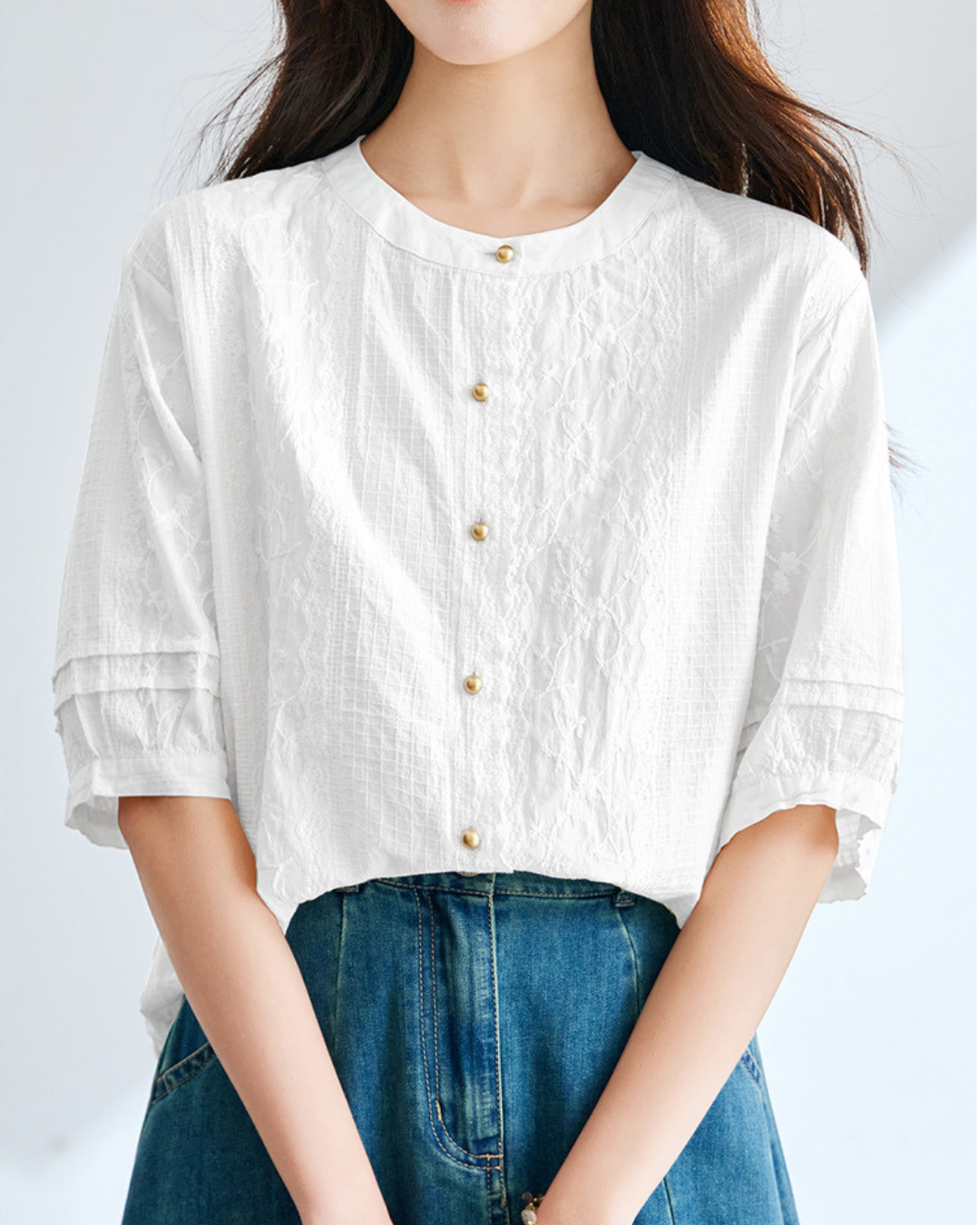 Elora Light Textured Blouse
