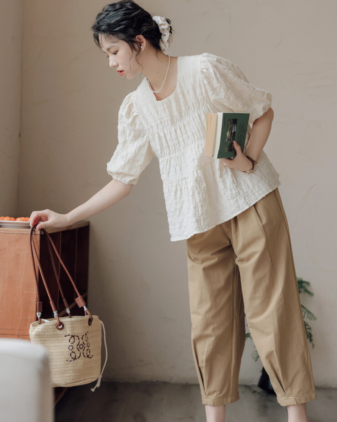 Elodie Crinkle Soft Blouse