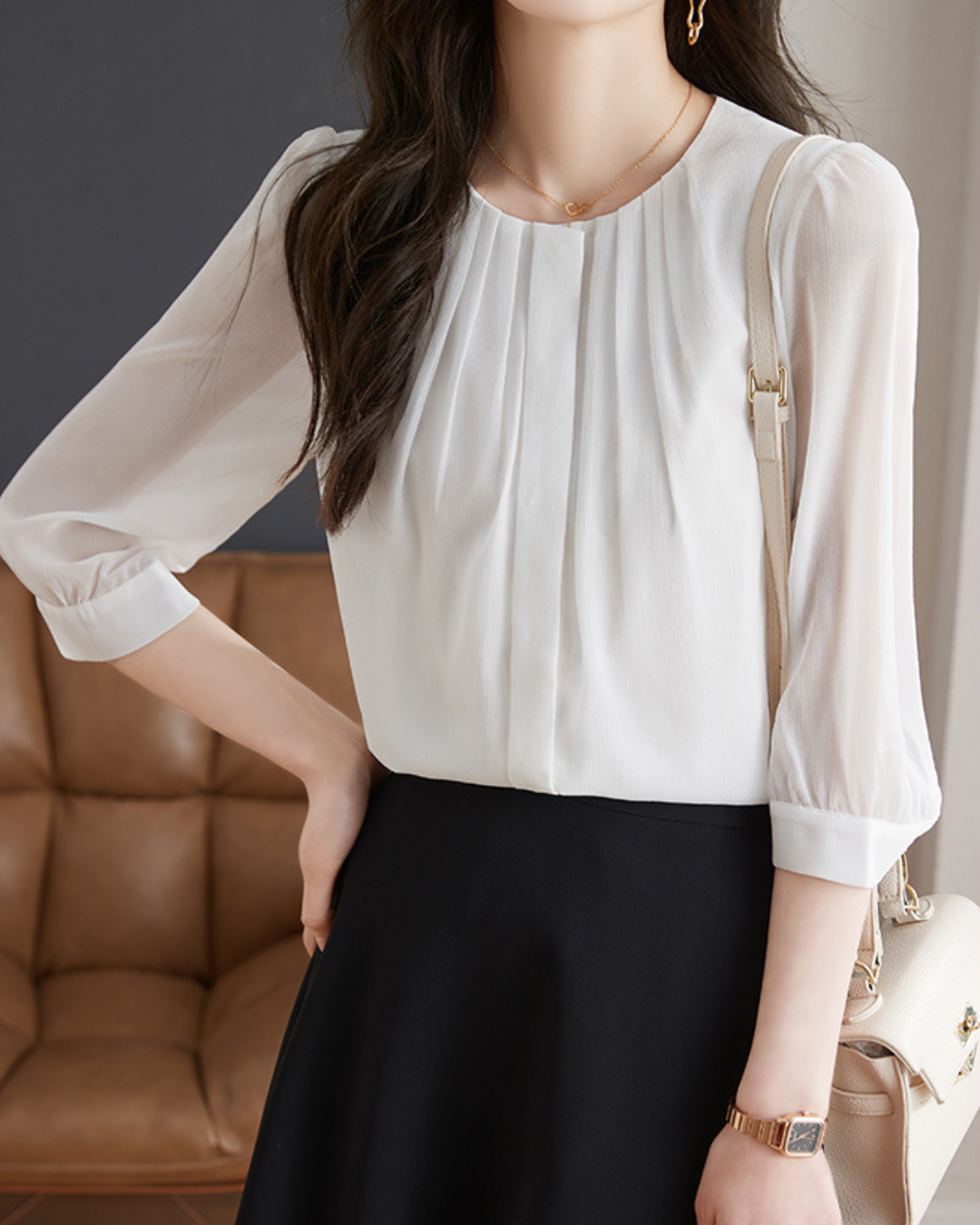 Nora Soft Curve Sleeve Blouse