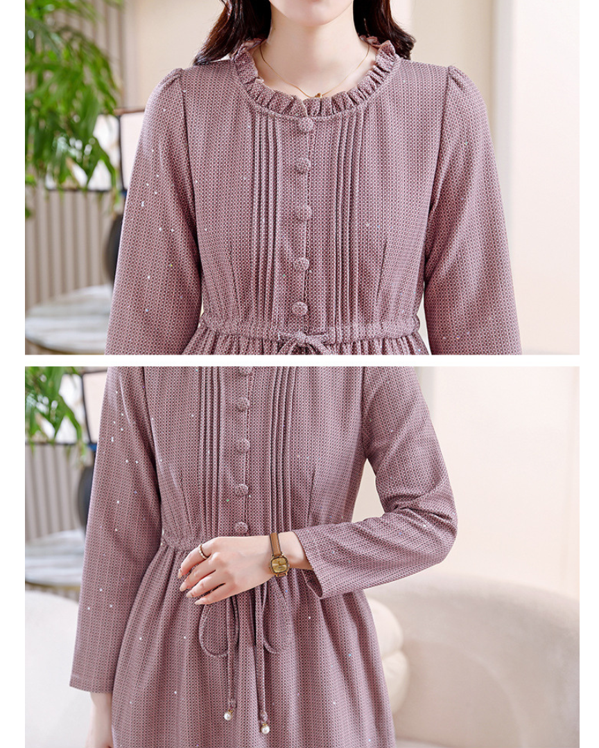 Lyra Dot Ruche Waist Dress