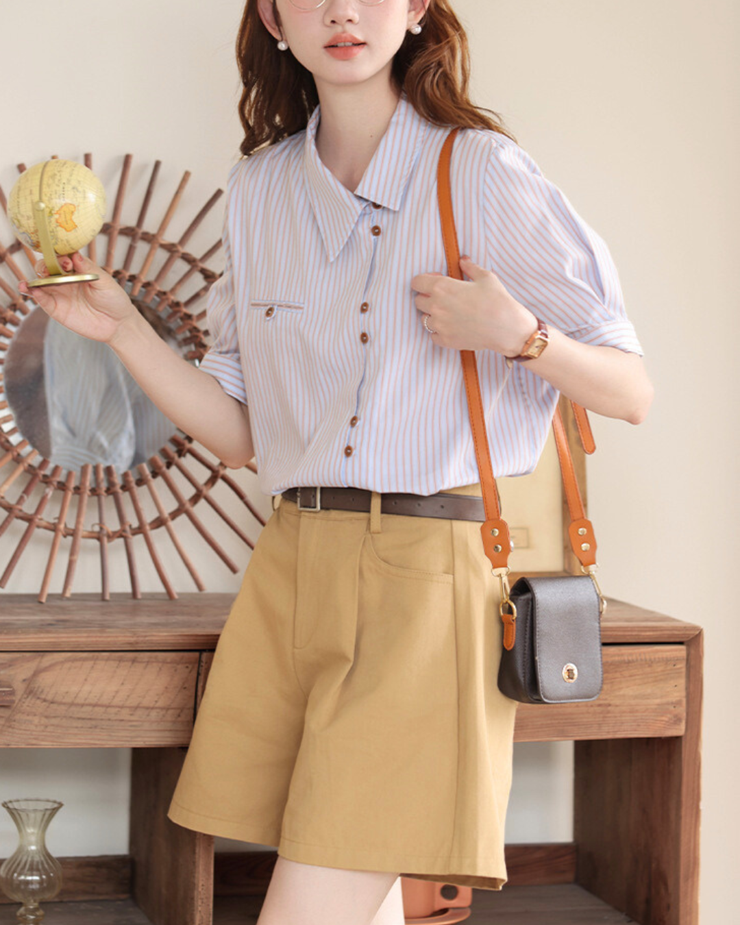 Mira Stripe Pocket Cotton Shirt