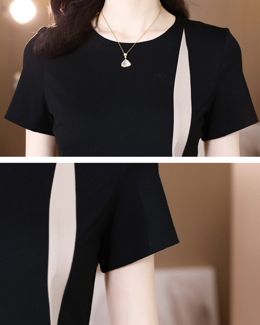 Noir Trace Panel Dress