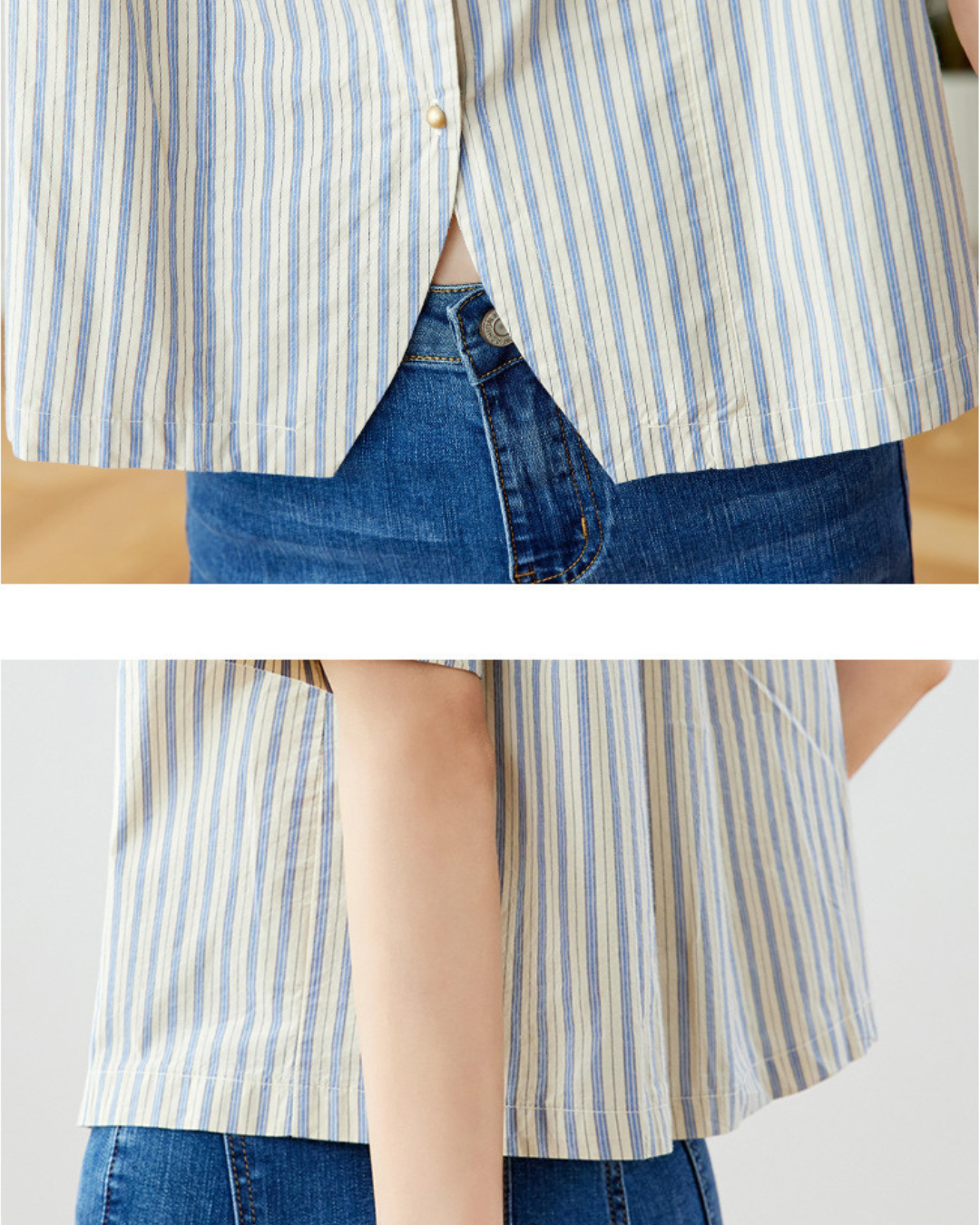 Mila Drift Stripe Button Shirt