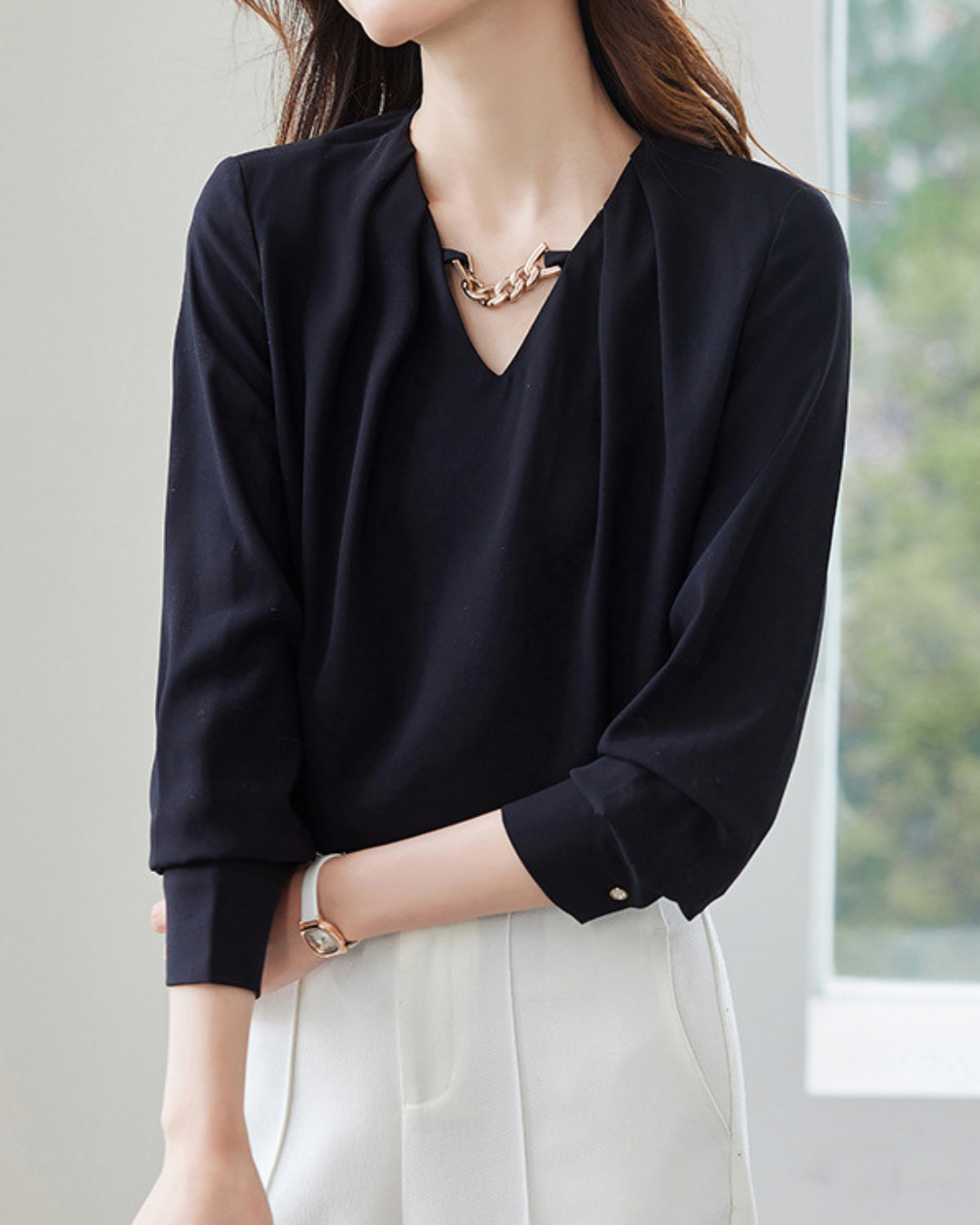 Nora Satin Twist Blouse