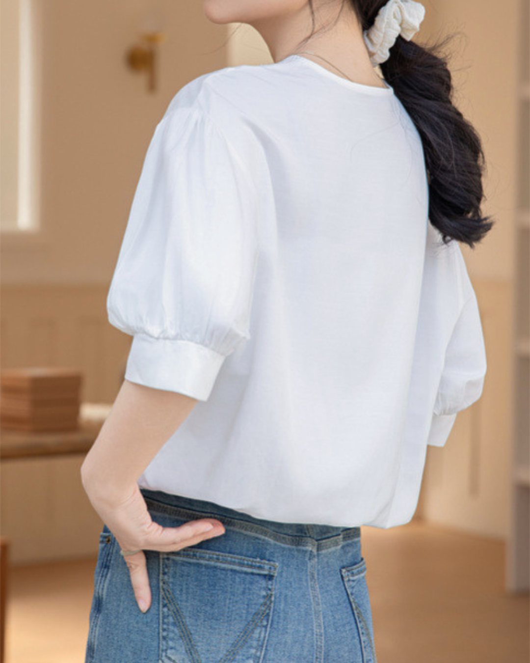 Amelia Lace Trim Shirt