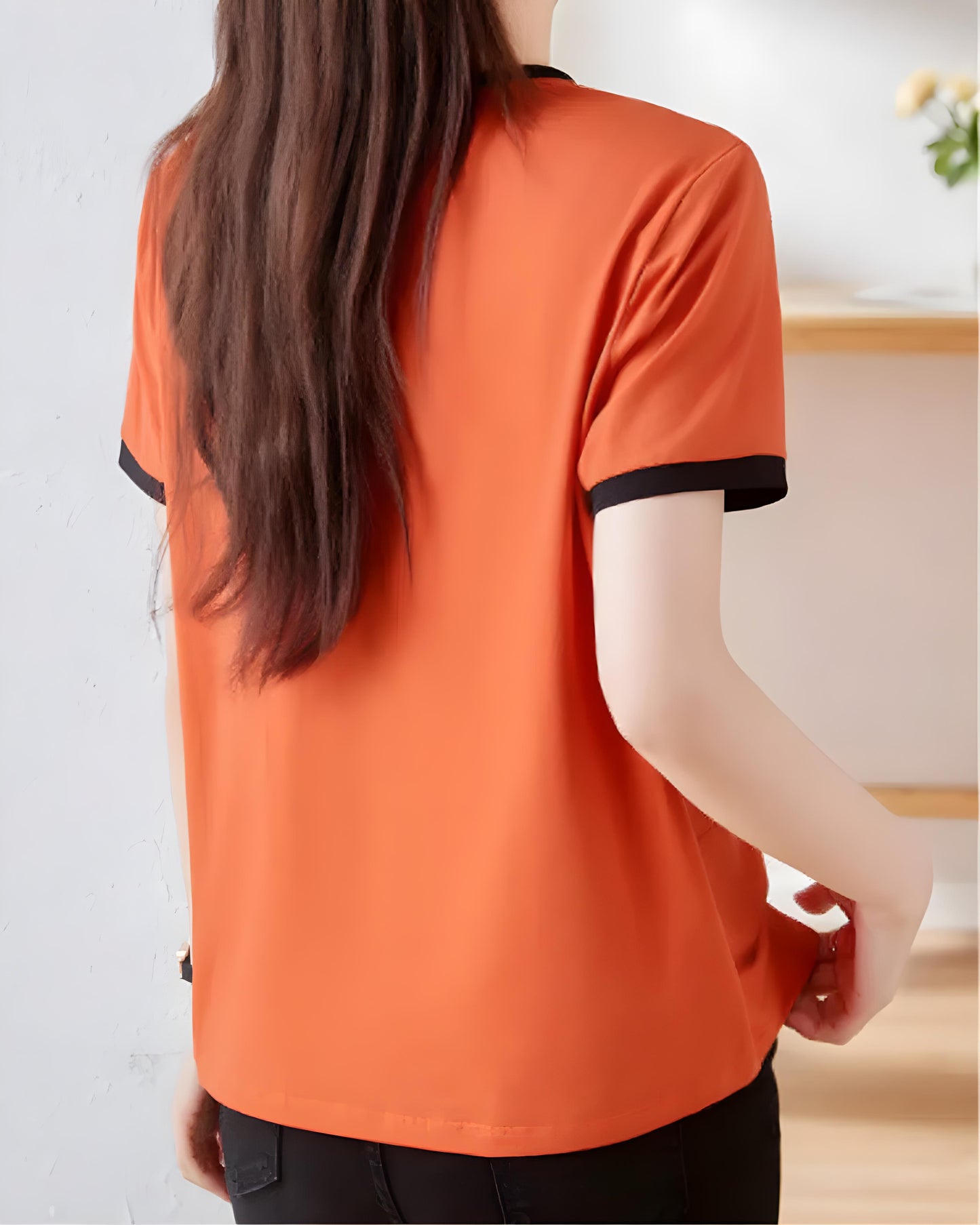Elora Bloom Line Cotton T-Shirt