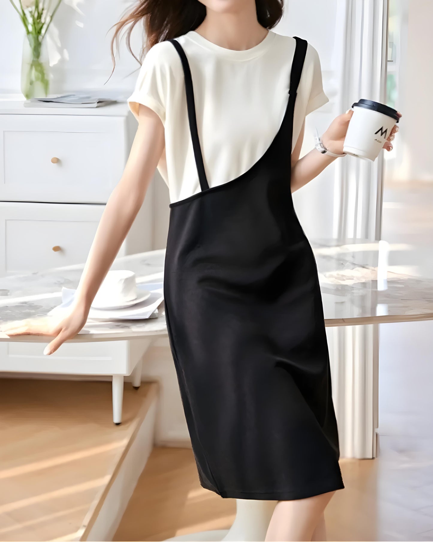 Lumi Soft Drape Midi Dress
