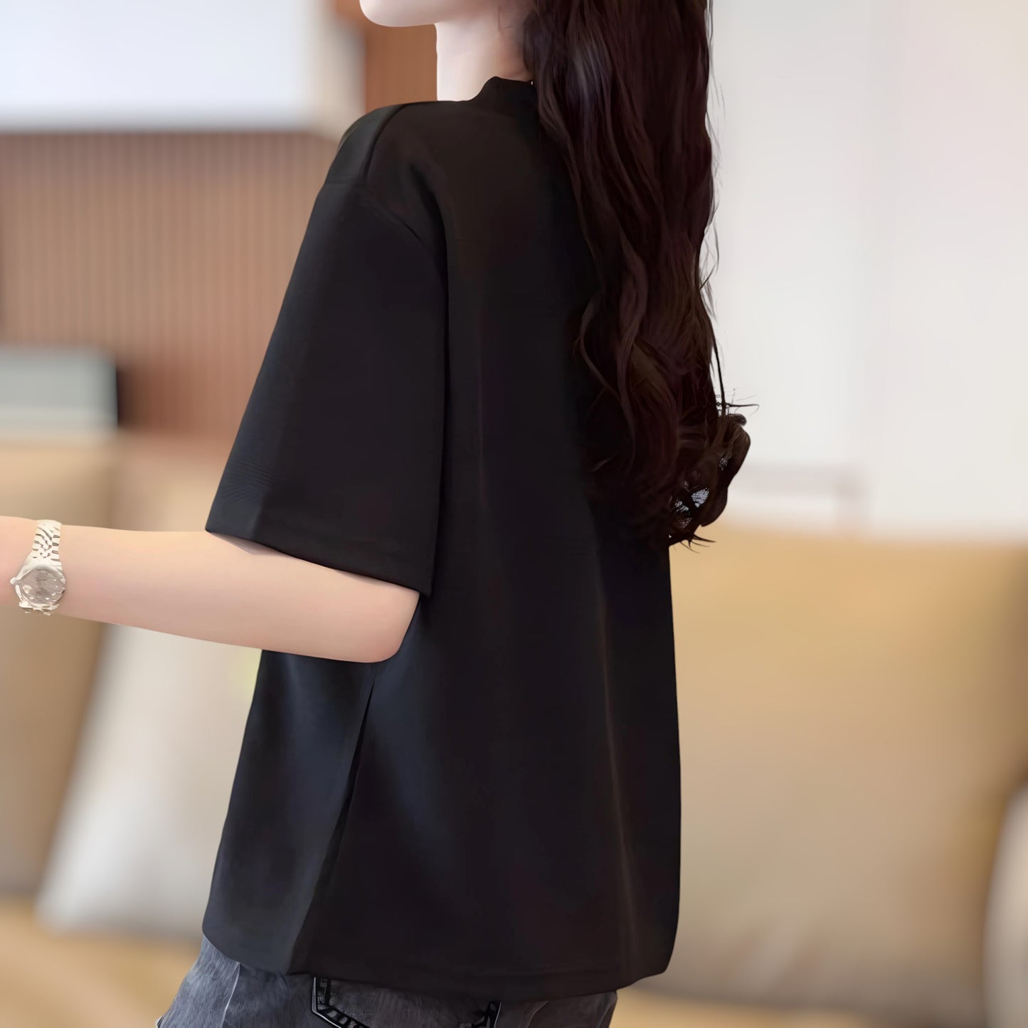 Daisy Knot Side Waffle T-Shirt