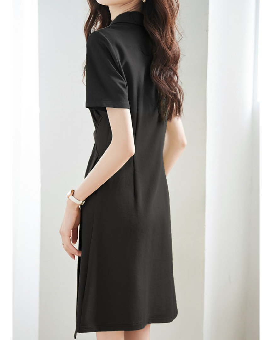 Romi Zip Curve Polo Dress