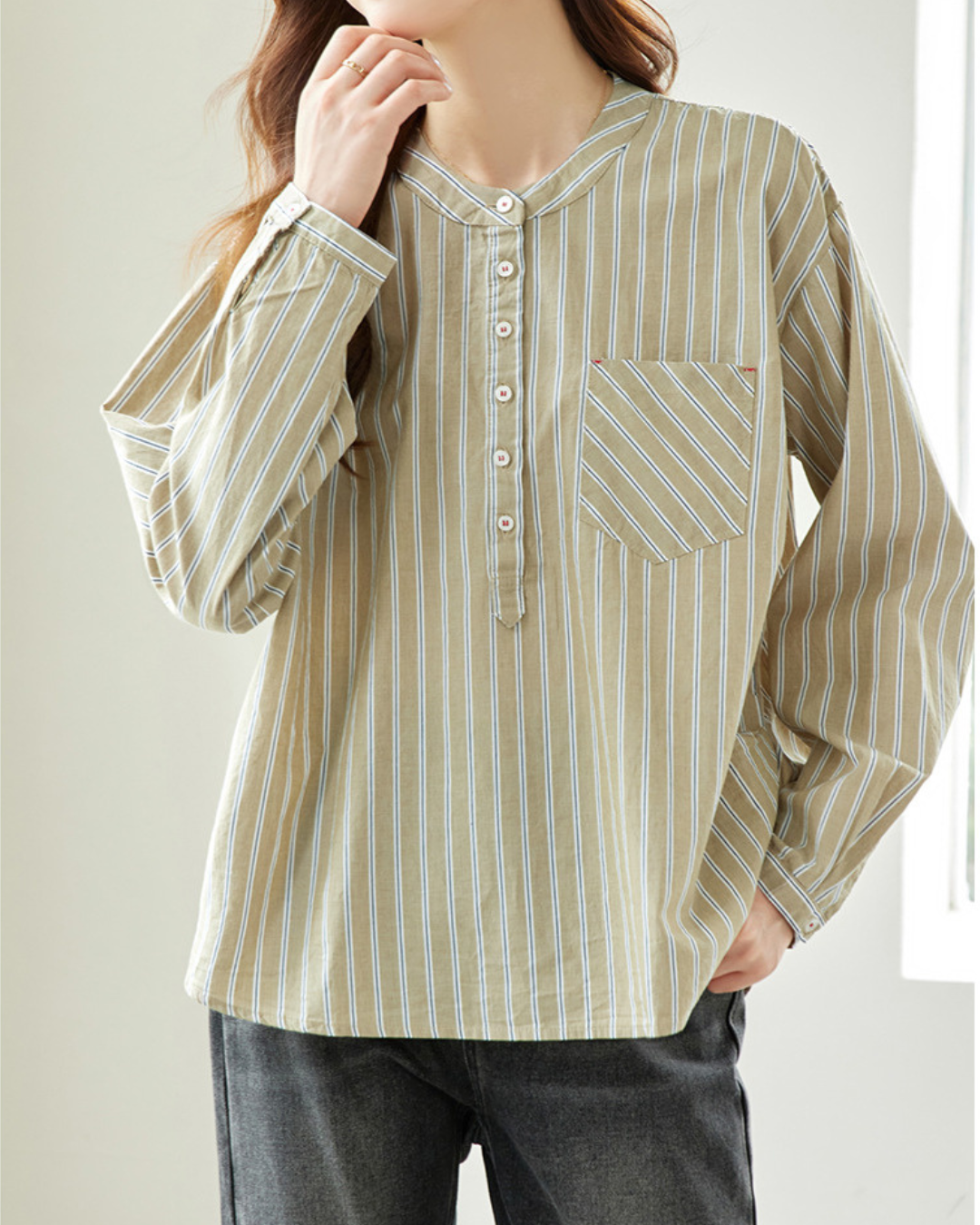 Amara Ease Stripe Shirt