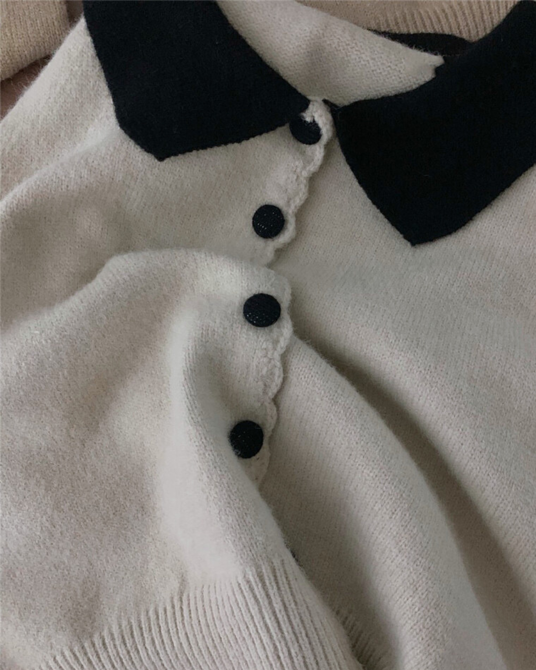 Elodie Soft Collar Knit Cardigan
