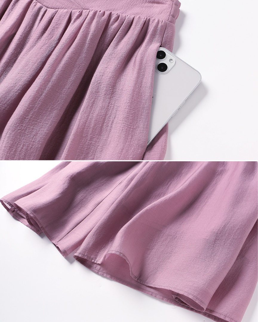 Serene Drape Chiffon Wide Pants