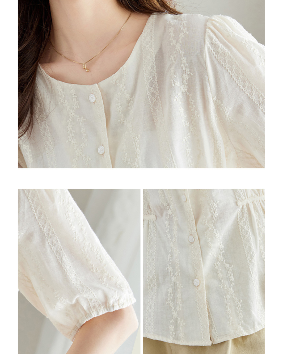 Clara Lace Waist Blouse