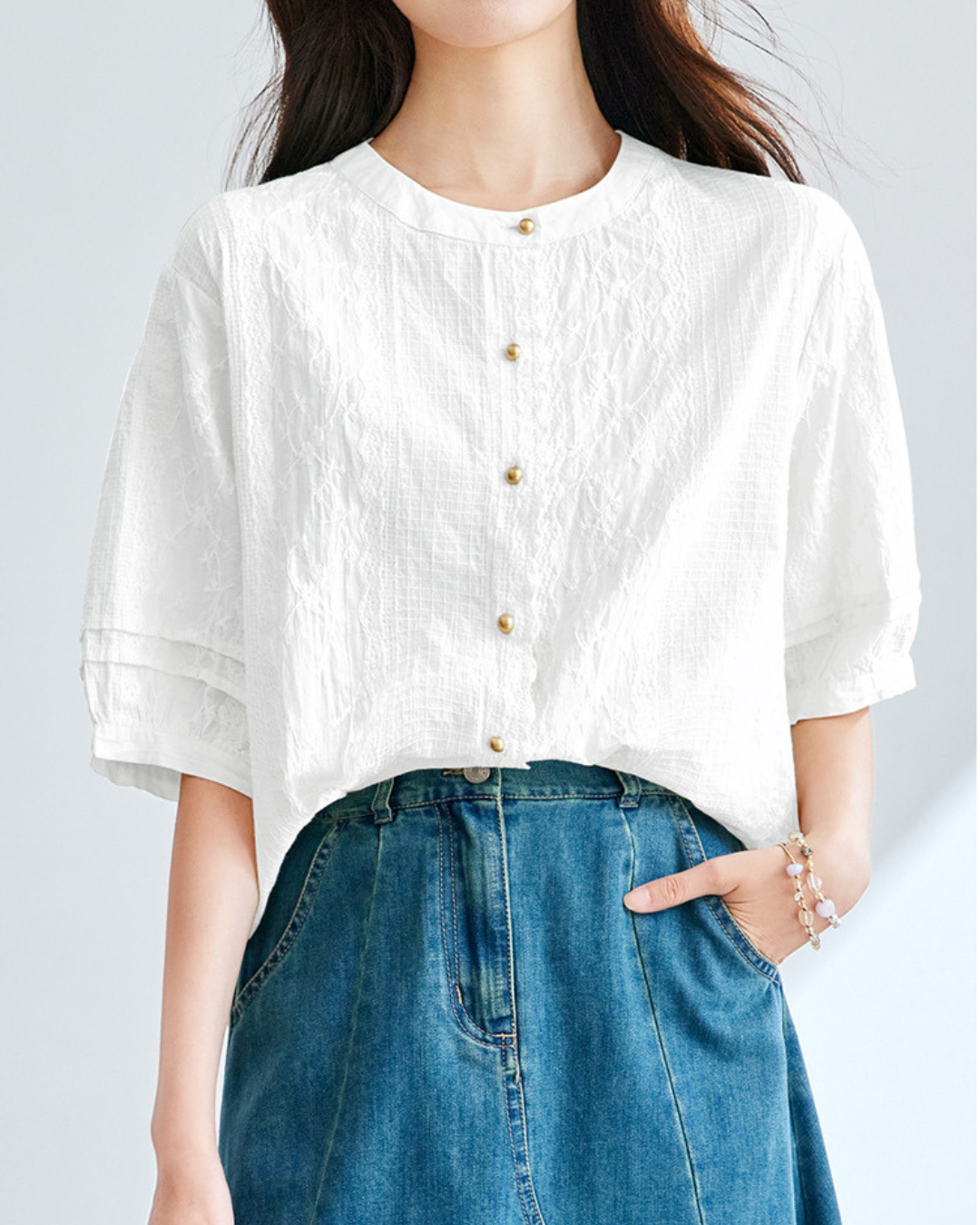 Elora Light Textured Blouse