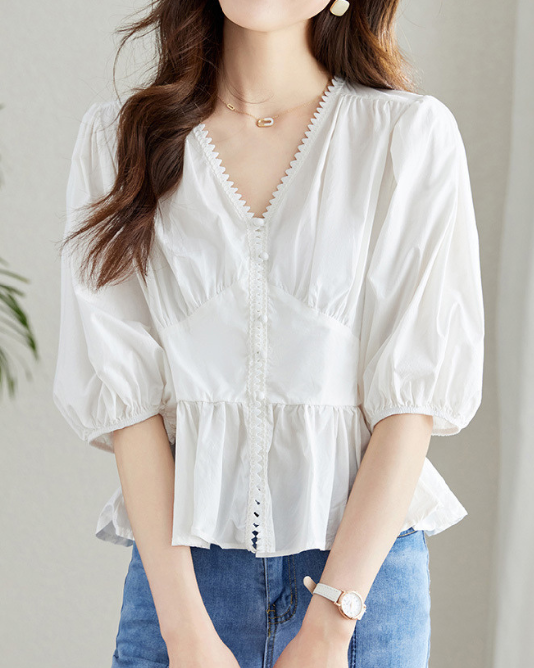 Elin Grace Peplum Blouse