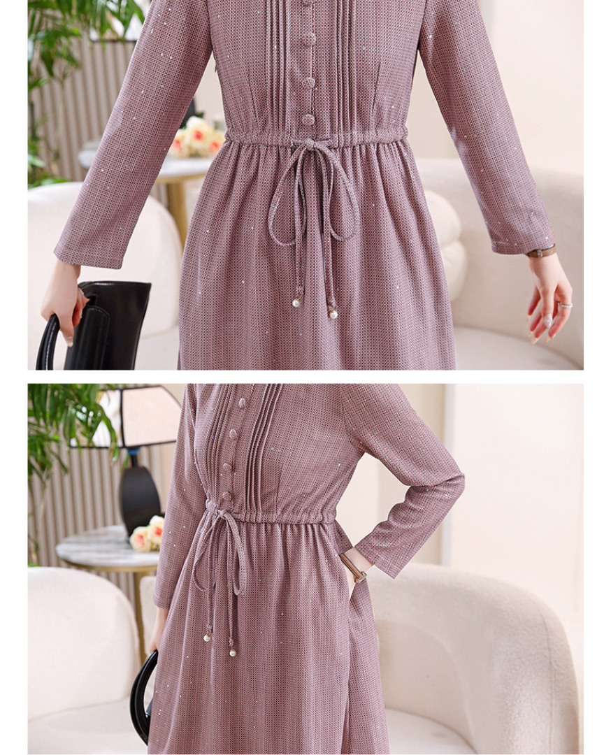 Lyra Dot Ruche Waist Dress