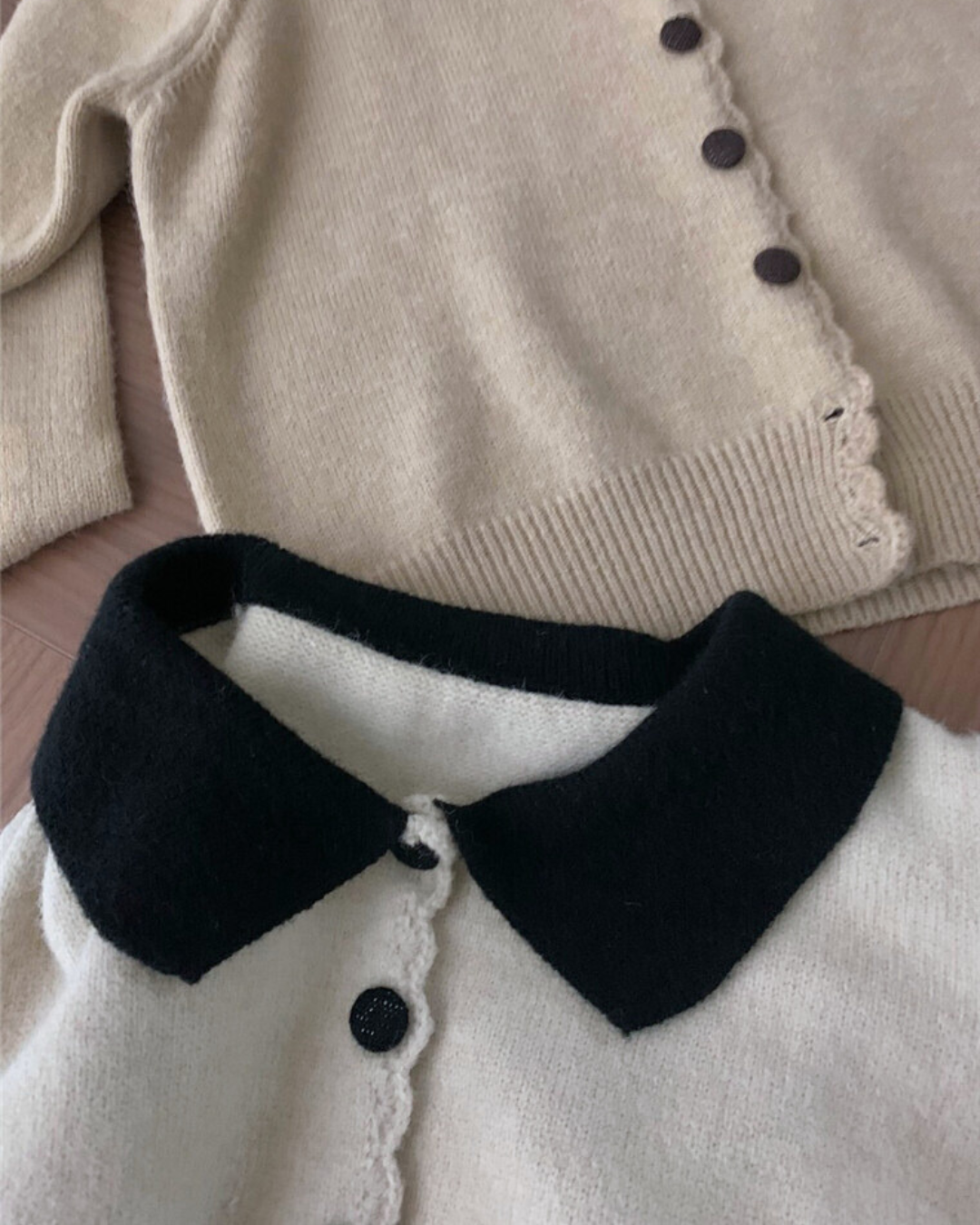 Elodie Soft Collar Knit Cardigan