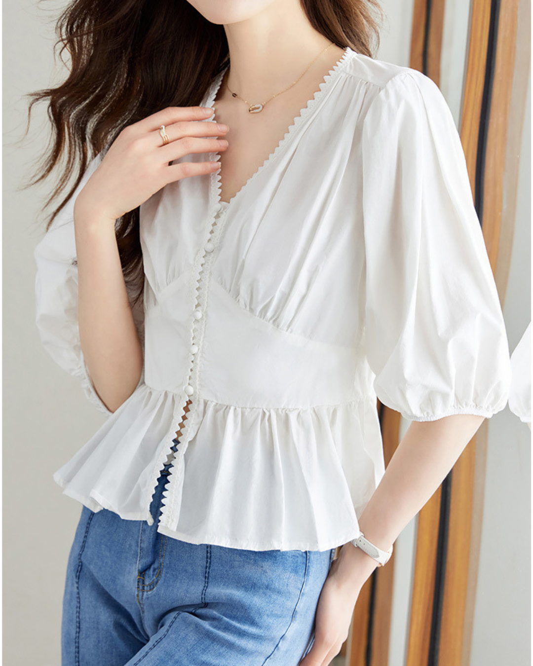 Elin Grace Peplum Blouse