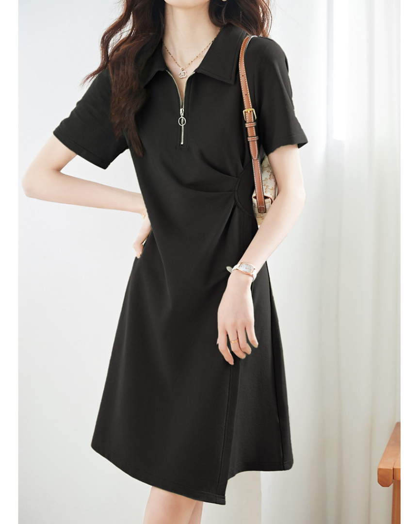 Romi Zip Curve Polo Dress