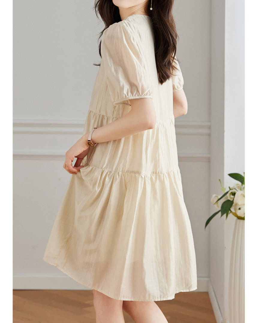 Flora Tier Smock Midi Dress
