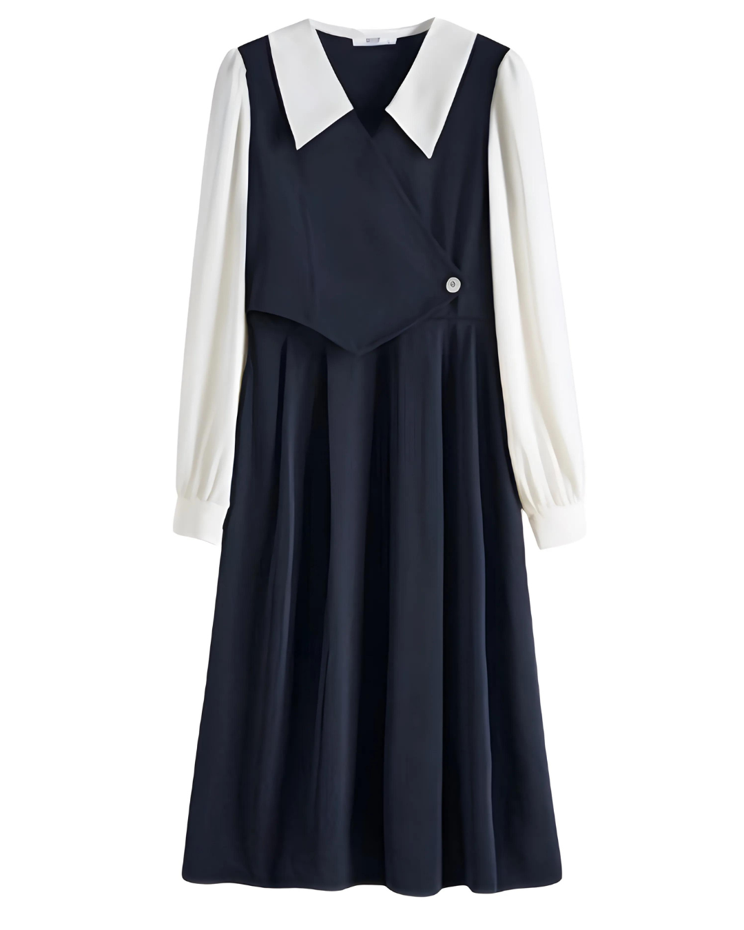 Mina Contrast Panel Midi Dress