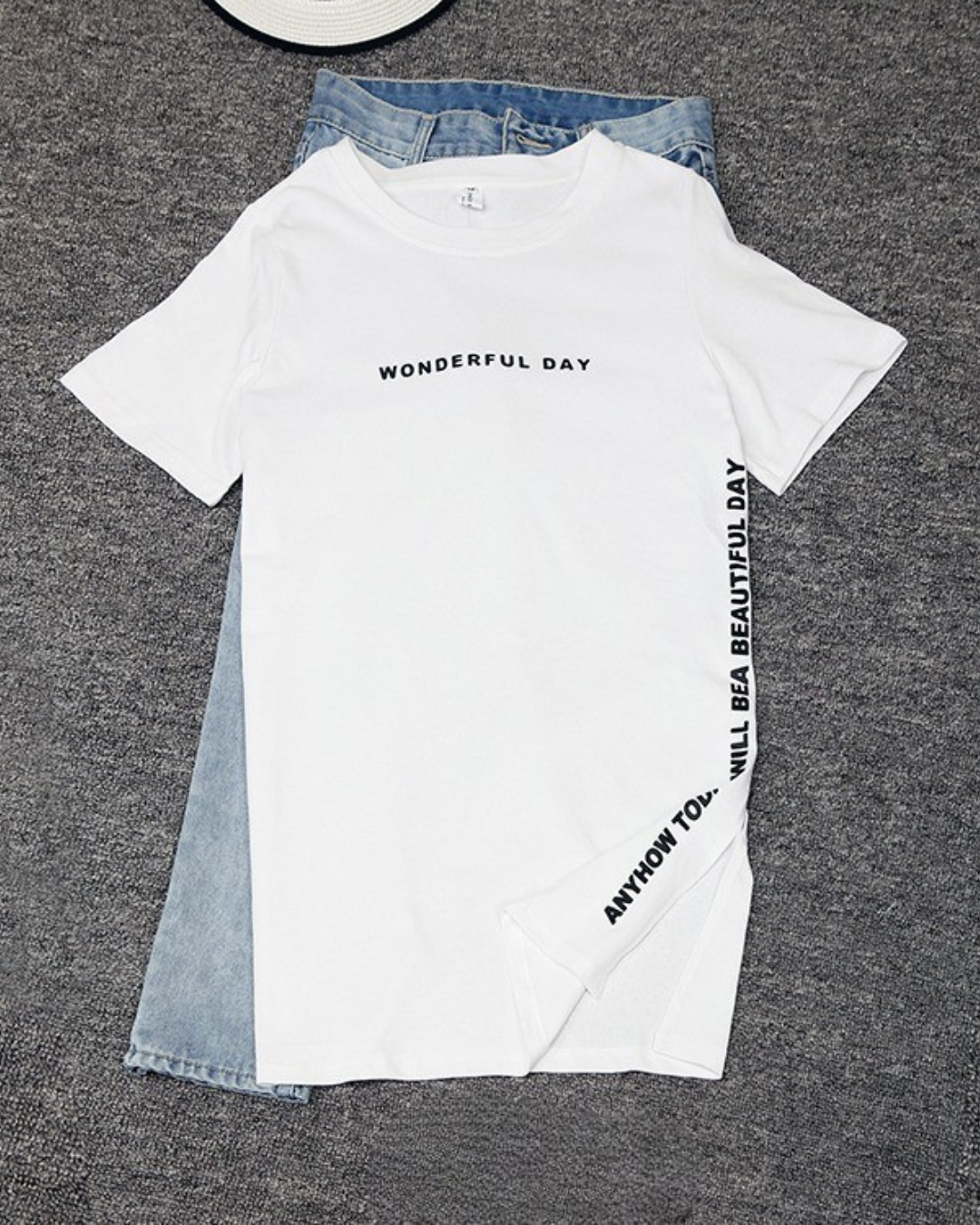 Marlo Clean Letter T-shirt Dress