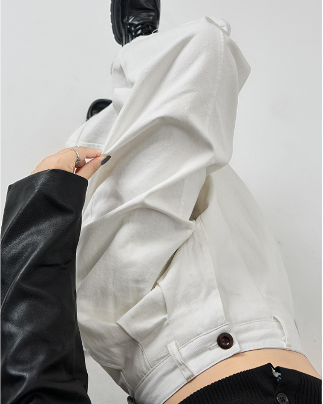 Mira Folded Wide Cotton Pants