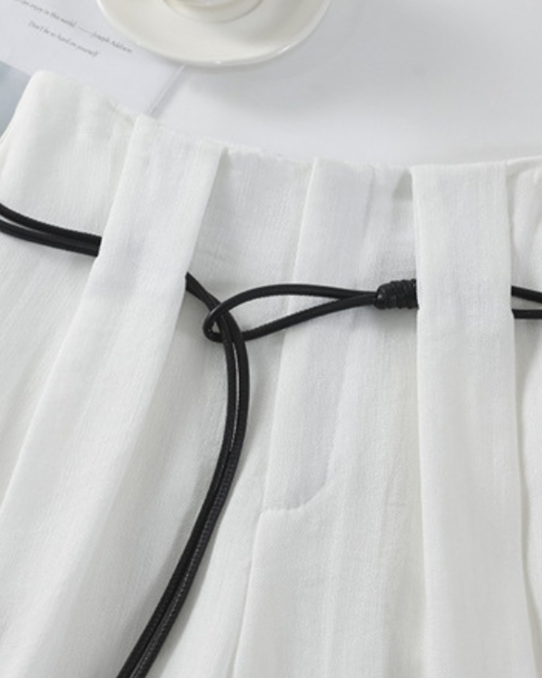 Alba Tie Wide Flax Pants