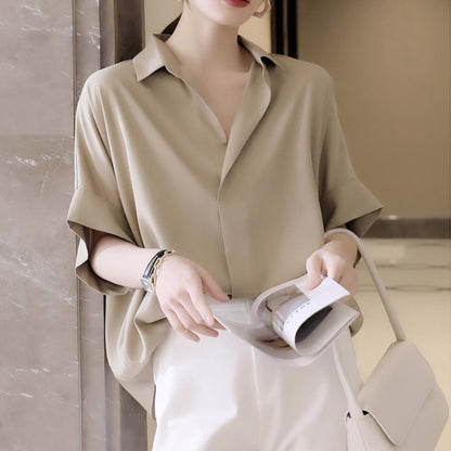 Still Hour Soft Fit Button Blouse