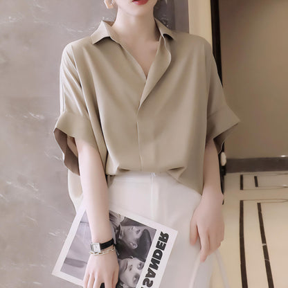 Still Hour Soft Fit Button Blouse