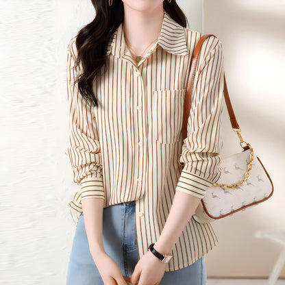 Mira Ease Stripe Pocket Shirt
