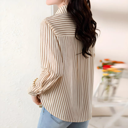 Mira Ease Stripe Pocket Shirt
